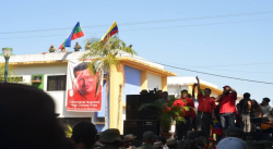 CHAVISMO DE AMAZONAS MANIFIESTA A FAVOR DE LA PAZ FRENTE A LA PLAZA BOLÍVAR
