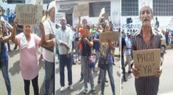 GREMIOS SINDICALES DE EMPLEADOS Y OBREROS DE LA GOBERNACIÓN REALIZARON PROTESTA POR SUS REIVINDICACIONES SALARIALES