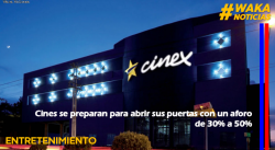 CINES SE PREPARAN PARA ABRIR SUS PUERTAS CON UN AFORO DE 30% A 50%