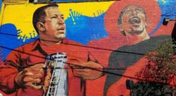 Venezolanos destruyeron mural de Chávez en EE UU